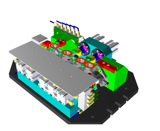 法兰工件气动夹具工装3D图纸 x_t格式